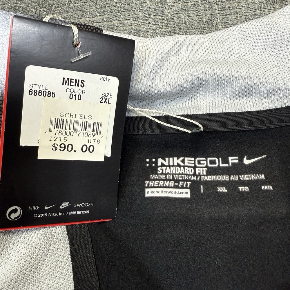 Pittsburg Steelers 1/4 Zip Pullover Men's XXL Black NFL Therma-FIT Nike Golf NWT - Picture 4 of 8